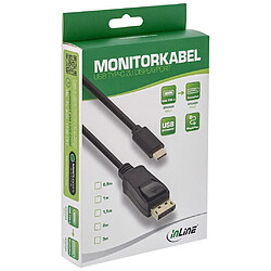 Câble d'affichage USB InLine®, USB Type-C mâle vers DisplayPort mâle (mode alternatif DP), 4K2K, noir, 1 m