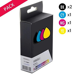 TONER SERVICES Pack 5 Cartouches d'encre Génériques Epson 18 noires et couleurs (Paquerette)