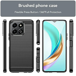 Htdmobiles Coque pour Honor X6b - housse etui silicone gel carbone + film ecran - NOIR