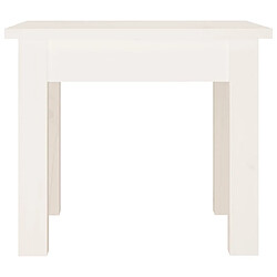 Maison Chic Table basse,Table Console Table d'appoint, Table pour salon Blanc 35x35x30 cm Bois massif de pin -MN22900 pas cher