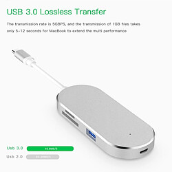 Acheter Wewoo Adaptateur 6 en 1 Hub USB-C / Type-C à USB-C / Type-C et HDMI & SD & TF & 2 USB