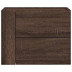 Avis vidaXL Table de chevet murale chêne marron 45x30x35 cm