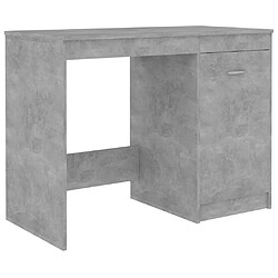 Maison Chic Bureau,Table de travail pour chambre Gris béton 100x50x76 cm Bois d'ingénierie -GKD98763