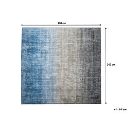 Beliani Tapis gris-bleu 200 x 200 cm ERCIS