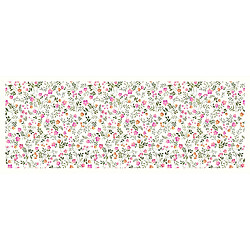 Alter Chemin de cuisine, 100% Made in Italy, Tapis antitache avec impression numérique, Chemin de table antidérapant et lavable, Fleurs - Modèle Bettie, 140x52 cm