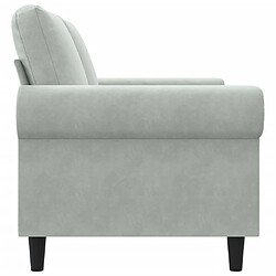 Acheter vidaXL Canapé à 2 places Gris clair 120 cm Velours