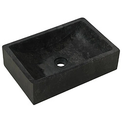 vidaXL Lavabo 45x30x12 cm marbre noir brillant