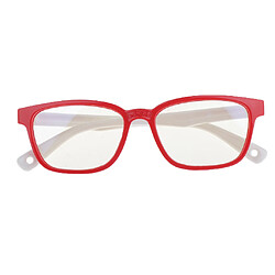 Lunettes de vue avec monture en silicone, anti-lumière bleue et souple, rouge