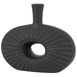 Beliani Vase décoratif ARWAD Céramique 24 cm Noir pas cher