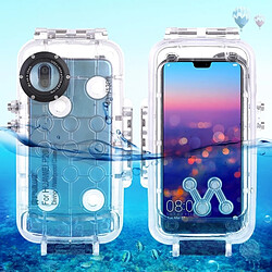 Wewoo Coque 40m / 130ft Boîtier de plongée étanche Vidéo Prenant une protection sous-marine pour HuP20 (Transparent)