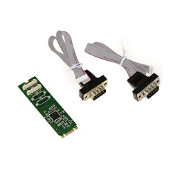 Kalea-Informatique Carte M.2. 2 port série RS232 COM DB9 pour port M2 de type PCIe, clé M ou B+M. Chipset ASIX AX99100