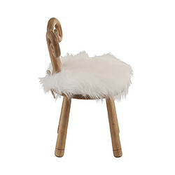 Acheter Mes Chaise enfant mouton 36x36x56 cm en fausse fourrure blanche