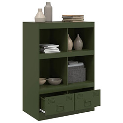 Acheter vidaXL Buffet vert olive 67x39x95 cm acier