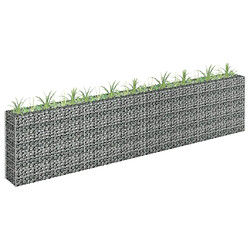 vidaXL Lit surélevé à gabion Acier galvanisé 360x30x90 cm