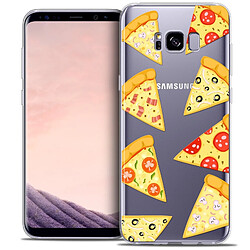 Caseink Coque Housse Etui Samsung Galaxy S8+/ Plus (G955) [Crystal Gel HD Collection Foodie Design Pizza - Souple - Ultra Fin - Imprimé en France]