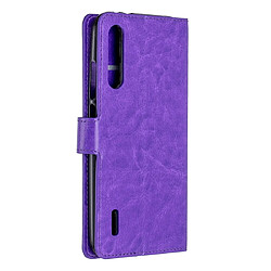 Wewoo Housse Coque Crazy Horse Texture Horizontal Étui en cuir avec support et fentes pour cartes et portefeuille et cadre photo Xiaomi Mi A3 violet pas cher