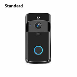 Universal Caméra de sonnette intelligente WiFi sans fil appel interphone vidéo yeux pour appartement sonnette cercle pour téléphone mobile caméra de sécurité domestique | sonnette (noir)