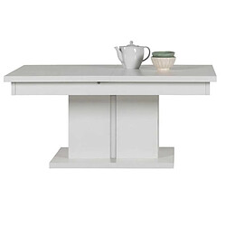 Dansmamaison Table basse avec allonge Blanc Brillant - KIELE