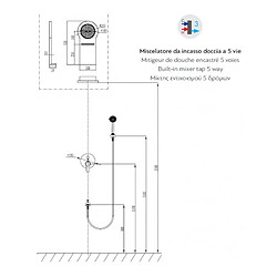 Karag Ensemble de douche à cascade à encastrer ARTEMIS en inox