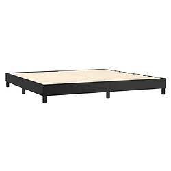 Avis vidaXL Cadre de lit sans matelas noir 200x200 cm similicuir