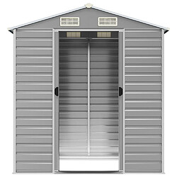 Avis Helloshop26 Abri de jardin cabane cabanon maison de stockage remise extérieur hangar outils robuste clair 191 x 130 x 198 cm acier galvanisé gris 02_0022241