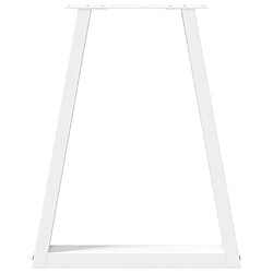 Acheter vidaXL Pieds de table basse forme de V 2 pcs blanc 60x(72-73) cm acier