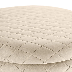 Acheter Tectake Pouf coffre de rangement aspect velours COCO matelassé - crème