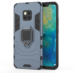 Wewoo Coque Housse de protection antichoc PC + TPU pour HuMate 20 Pro, avec support d'anneau magnétique (bleu marine)