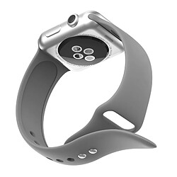 Acheter Wewoo Bracelet Bande de montre en silicone à double rivets pour Apple Watch séries 3 et 2 1 42 mm (Gris)