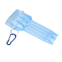 boîte transparente en plastique portable avec boucle de verrouillage bleu