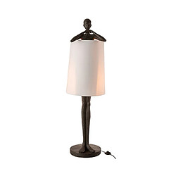 Acheter Mes Lampadaire pied homme 45x43x140 cm en polyrésine marron et blanche