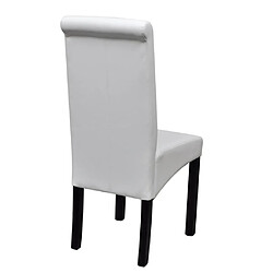 Acheter vidaXL Chaises à manger lot de 4 blanc similicuir