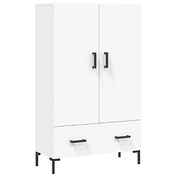 vidaXL Buffet haut blanc 69,5x31x115 cm bois d'ingénierie