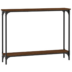 Maison Chic Table console | Meuble d'entrée | Table d'appoint chêne marron 100x22,5x75 cm bois d'ingénierie -GKD98194