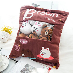 Universal 8pcs/lot mignon animal sac conique marron peluche poupée remplie lapin bonbon pudding coussin/oreiller enfant/fille cadeau d'anniversaire | oreiller de luxe