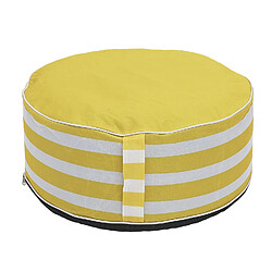 Avis The Home Deco Factory Pouf gonflable à rayures - Jaune