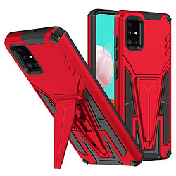 Coque en TPU antichoc, flexible avec béquille rouge pour votre Samsung Galaxy A71 4G SM-A715