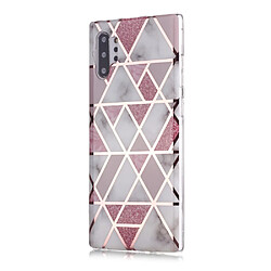 Coque en TPU motif marbre or rose imd blanc/rose pour votre Samsung Galaxy Note 10 Plus 5G/Note 10 Plus