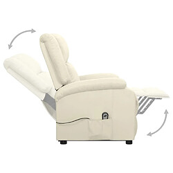 Acheter vidaXL Fauteuil Crème Tissu