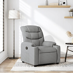 Maison Chic Fauteuil Relax pour salon, Fauteuil inclinable Gris clair Tissu -GKD39936