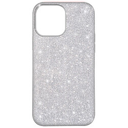 Avizar Coque iPhone 13 Mini Paillette Amovible Silicone Semi-rigide argent