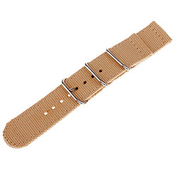 bracelet en nylon avec boucle en acier inoxydable kaki 20 mm pas cher