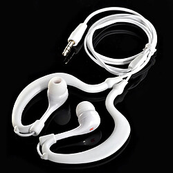 3.5mm earhook sport écouteur casque écouteur pour ipod lecteur mp3 blanc