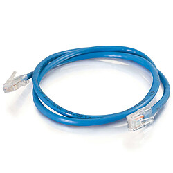 Cables To Go C2G Câble de raccordement réseau Cat5e sans gaine non blindé (UTP) de 0,5 M - Bleu