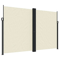 vidaXL Auvent latéral rétractable Crème 220x1200 cm