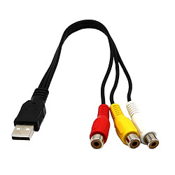 USB Mâle à 3RCA Femêlle AV Convertisseur Câble