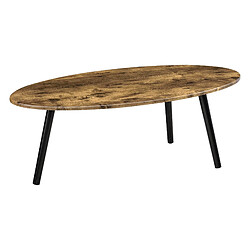 Helloshop26 Table basse de salon avec pieds bois MDF 110 x 60 x 40 cm bois foncé noir 03_0006154 