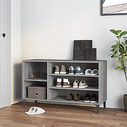 Maison Chic Armoire à Chaussures,Meuble de Rangement à Chaussures Sonoma gris 102x36x60 cm Bois d'ingénierie -MN79537