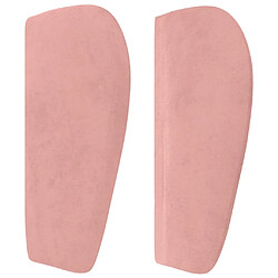 Acheter Maison Chic Tête de lit scandinave avec oreilles,meuble de chambre Rose 147x23x78/88 cm Velours -MN36098