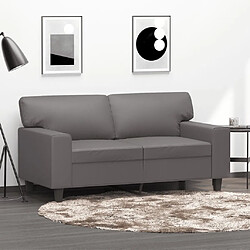 Maison Chic Canapé à 2 places,Sofa de Salon,Canapé droit Gris 120 cm Similicuir -GKD955949